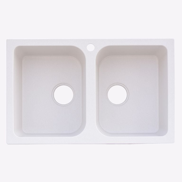 Мойка кухонная Platinum Twin 7648Ds Белый (353375) Мойка кухонная Platinum Twin 7648Ds Белый (353375)