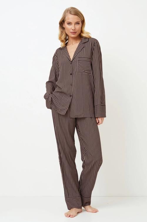Піжама жіноча Aruelle сорочка і штани L смужка (Margot-long) Піжама жіноча Aruelle сорочка і штани L смужка (Margot-long)