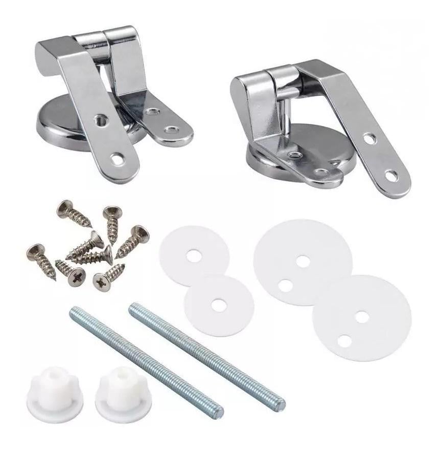 Комплект креплений металлических для деревянной крышки унитаза (OD-001)