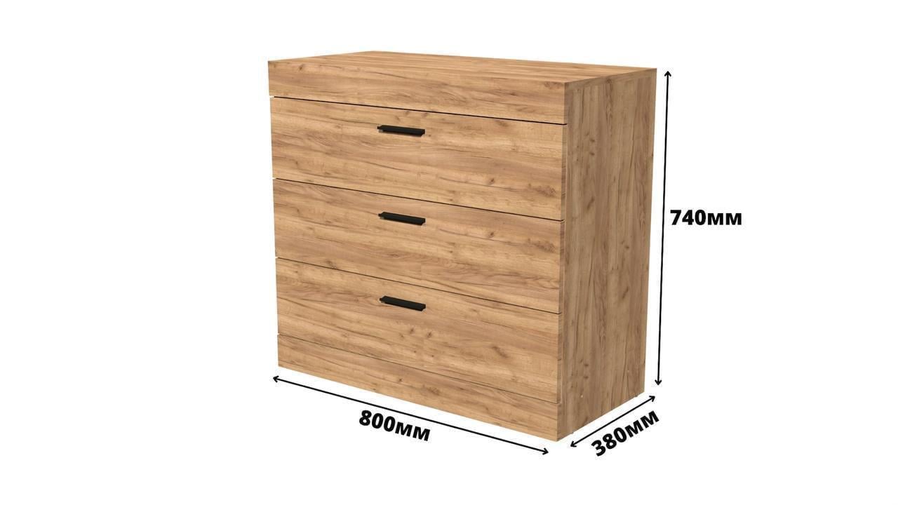 Комод Эверест Соната-1 800х380х750 мм Крафт золотой (ЕВ20350) - фото 10