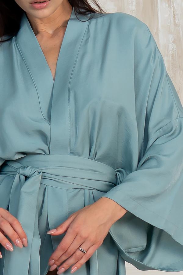 Халат шелковый Forli Aquamarine ONE SL0035-04-04 (21267842) - фото 2