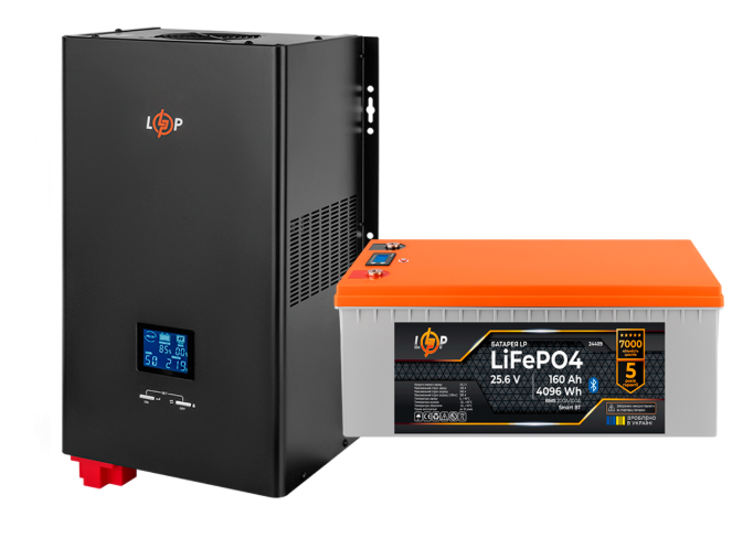 Комплект резервного питания LogicPower ИБП литиевая LiFePO4 батарея UPS W3600 АКБ LiFePO4 4096W