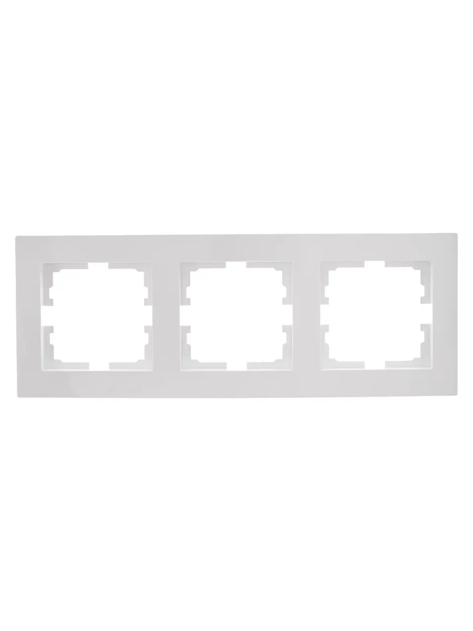 Рамка Lezard Vesna 3-местная горизонтальная Белый