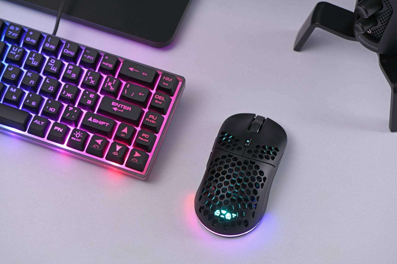 Миша ігрова з підсвіткою 2E Gaming HyperDrive Lite WL RGB Чорний (iz15830) - фото 5