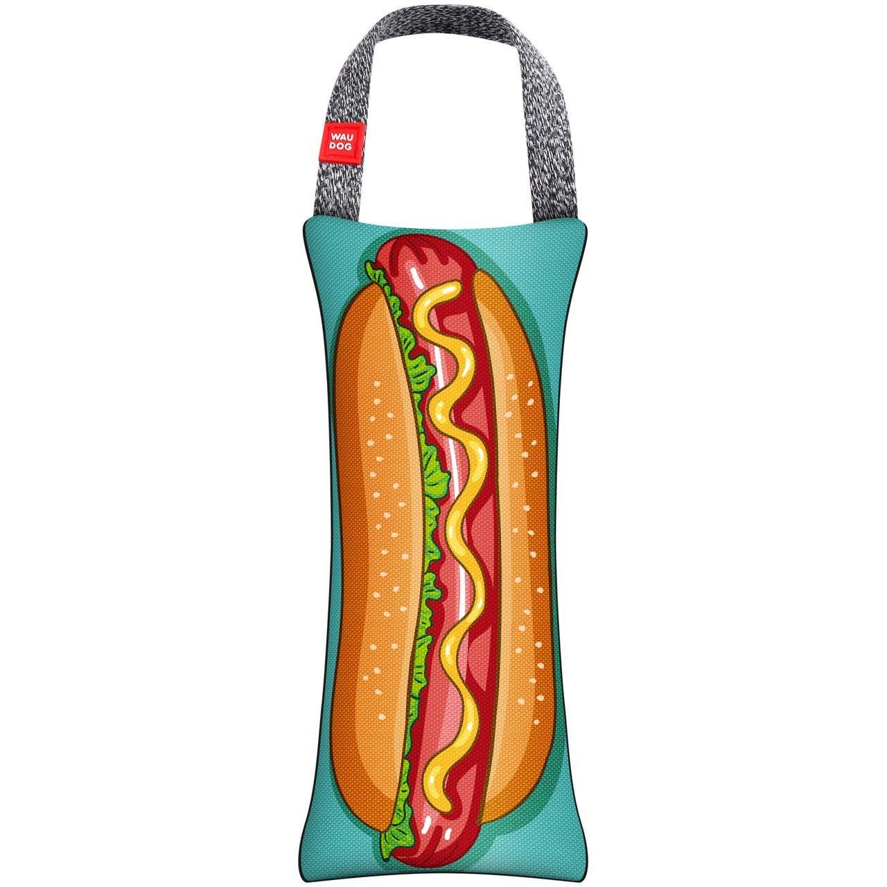 Игрушка для собак Waudog Fun с пискавкой рисунок «ХОТ-ДОГ» 11x26 см (6202-0223)