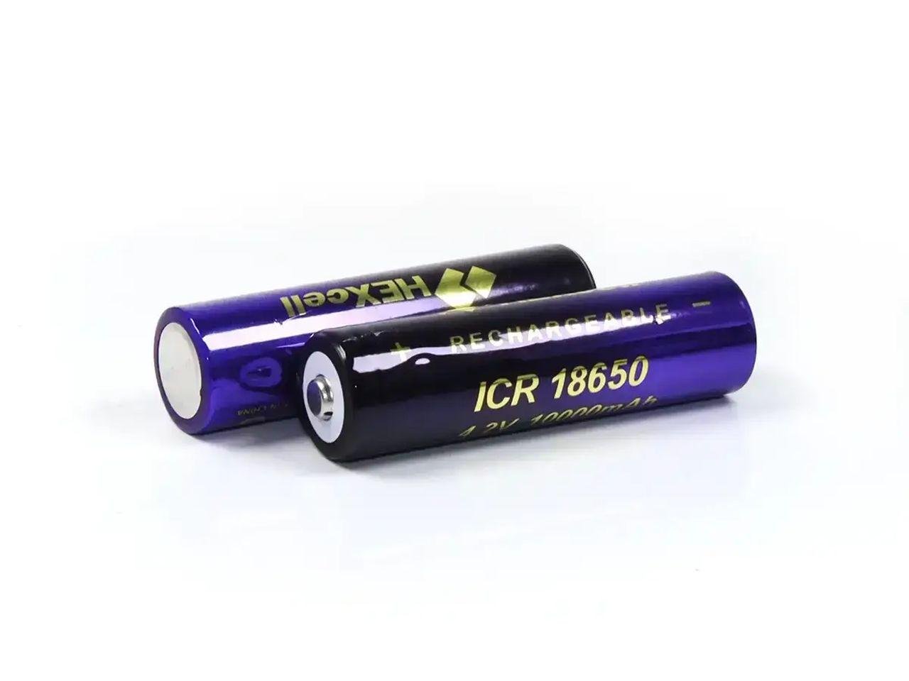 Аккумулятор 18650 HEXcell литий-ионный 10000 mAh (23095649) - фото 3