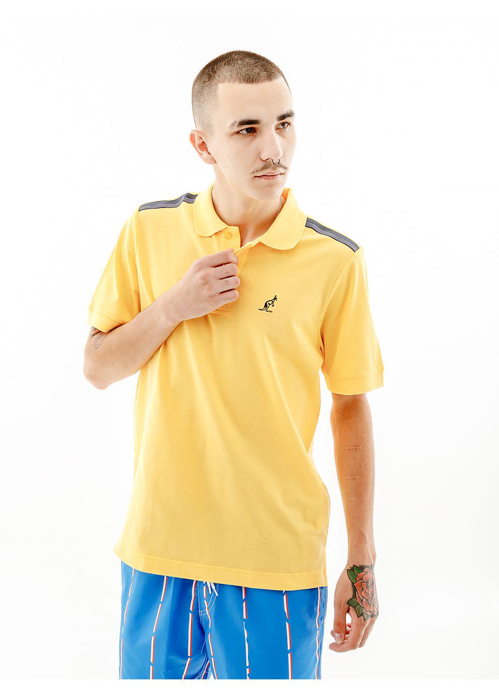 Футболка мужская Australian TAPE STRIPE POLO CLUB PIQUE' 2XL Желтый (7dLSUPO0060-329 2XL)
