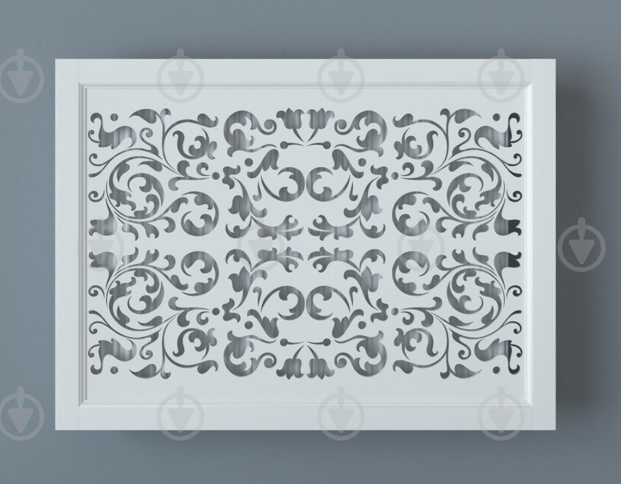 Экран-решетка декоративная на батарею отопления R17-F120 Белый (25073438) - фото 2