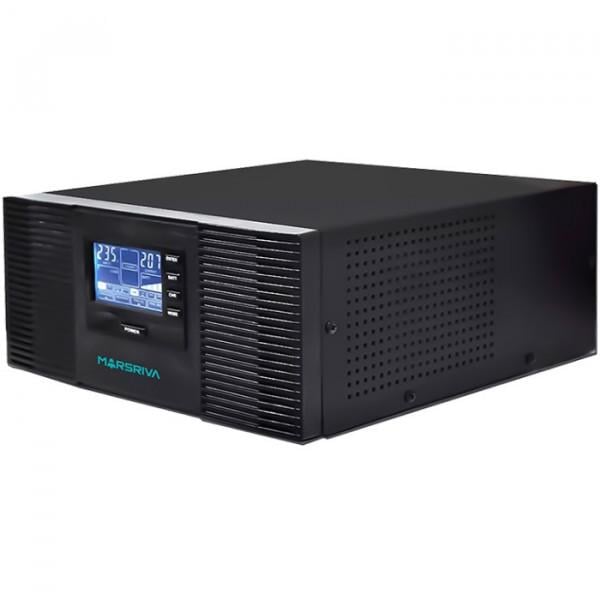Джерело безперебійного живлення Marsriva MR-UT1200 1200ВА/1000W чиста синусоїда змінного струму без АКБ 12B Black (MR-UT1200)