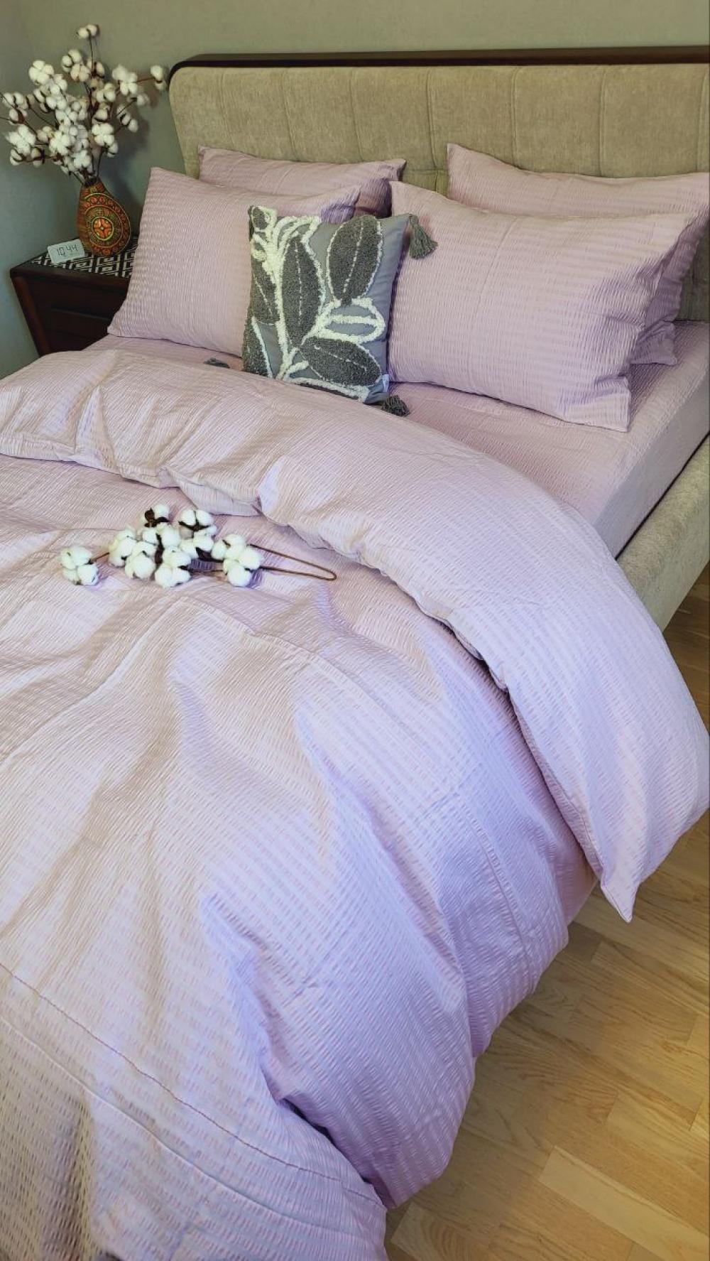 Комплект постельного белья Кис S3011 сатин Premium Gofre полуторный/наволочки 50х70/70х70 см (6440) - фото 6