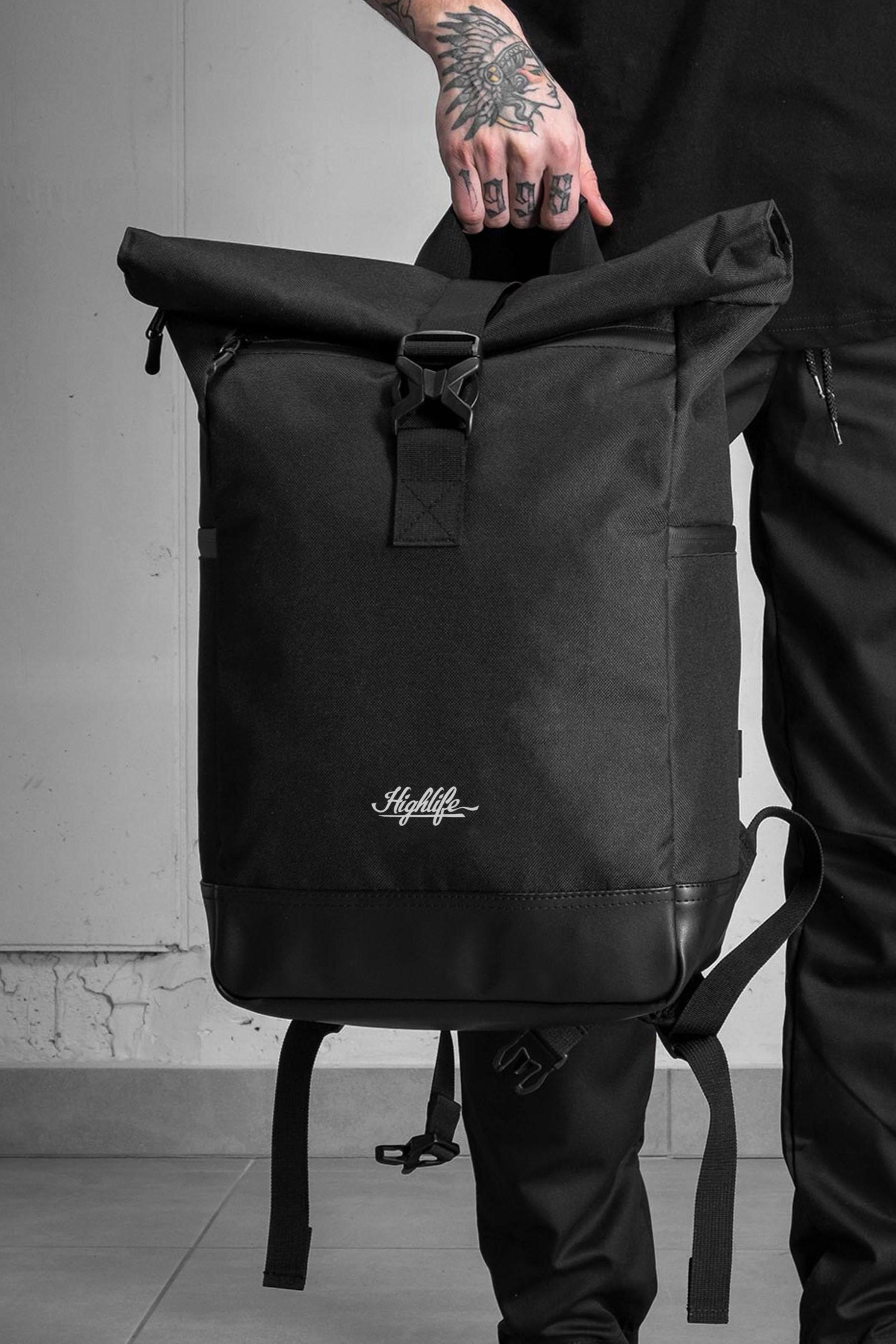 Рюкзак-роллтоп повседневный Without унисекс с принтом Highlife Black (8055126)