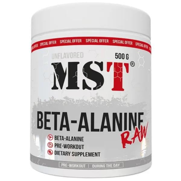 Аминокислота бета-аланин для спорта MST Nutrition Beta-Alanine RAW 500 г/200 порций (28351636)