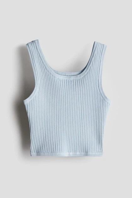 Майка H&M 1280439 134-140 см Голубой