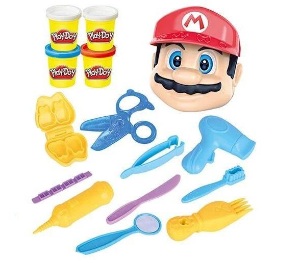 Тесто для лепки Стоматолог PD 8834 муляжи челюстей/голова человечка разлагается/4 баночки с тестом/форма для изготовления зубов/инструменты (167292)