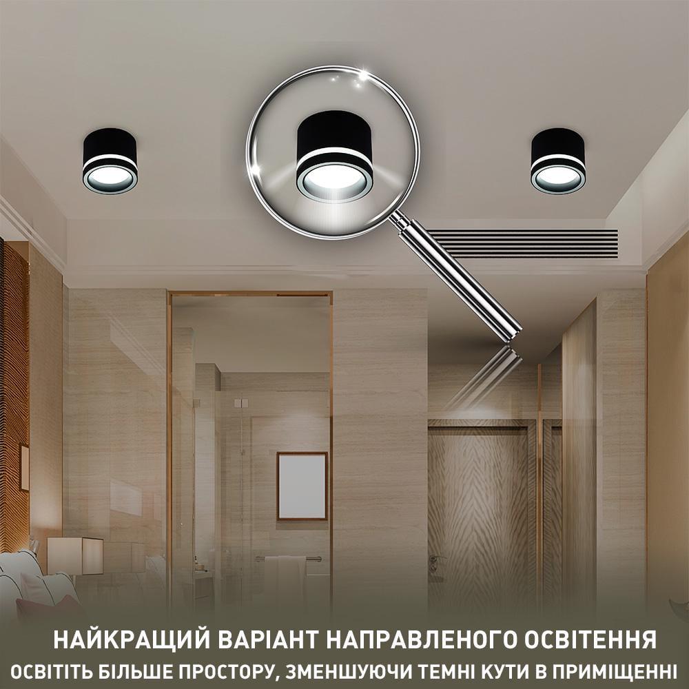 Светильник потолочный ESLLSE GELA R GX53 85x70 мм Черный (10513-1) - фото 6 Светильник потолочный ESLLSE GELA R GX53 85x70 мм Черный (10513-1) - фото 6