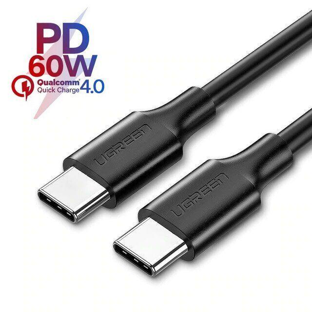 Кабель зарядный Ugreen USB 2,0 Type-C to Type-C PD QC 4,0 0,5 м Black (US286) - фото 2