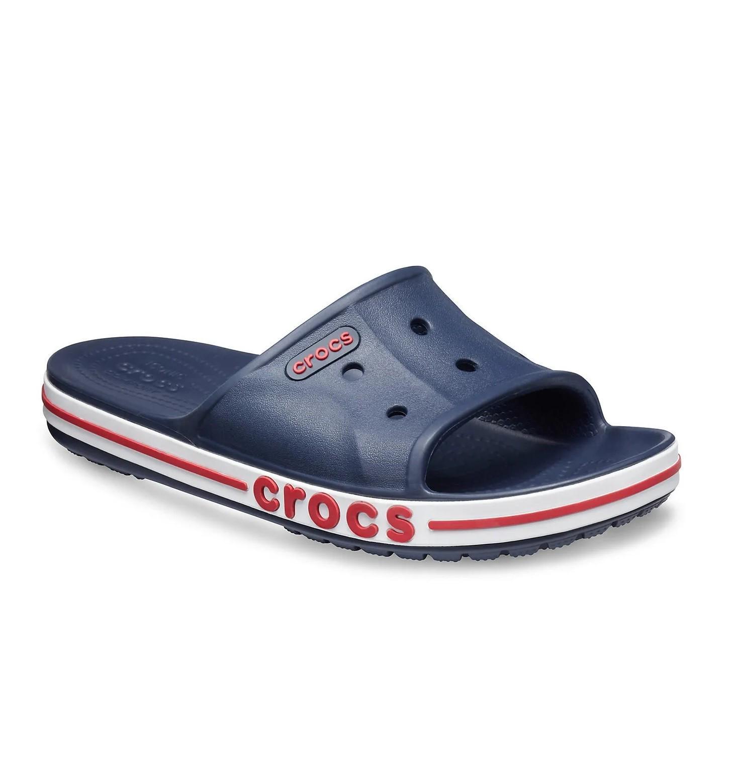 Шлепанцы Crocs Bayaband Slide M12 р. 45 29,5 см Navy/Pepper (2053924) - фото 2 Шлепанцы Crocs Bayaband Slide M12 р. 45 29,5 см Navy/Pepper (2053924) - фото 2