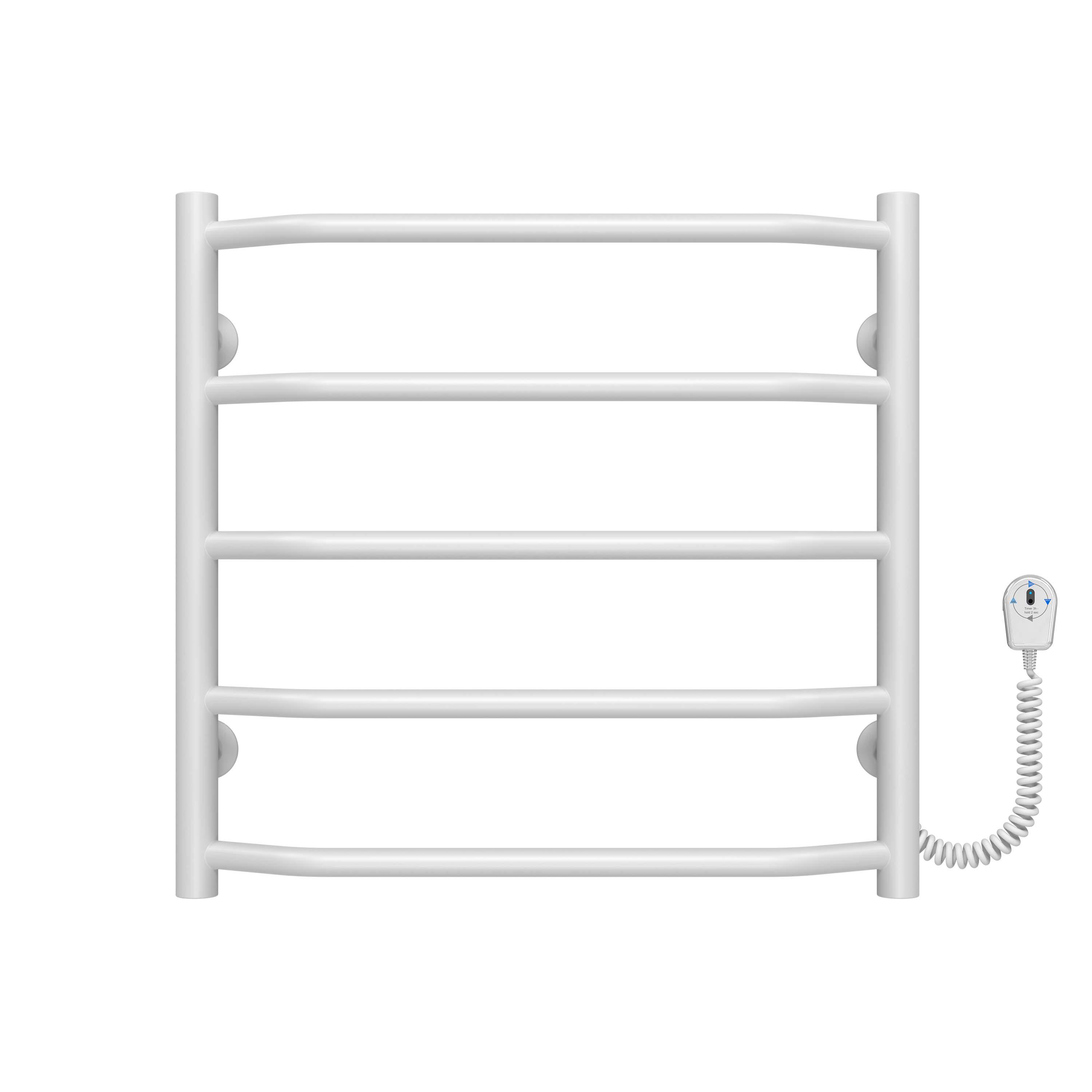 Полотенцесушитель электрический Deffi Трапеция П5 EF16 правое подключение нержавеющая сталь 500х500 мм Белый (C.TR.50.50.5.EWR5)