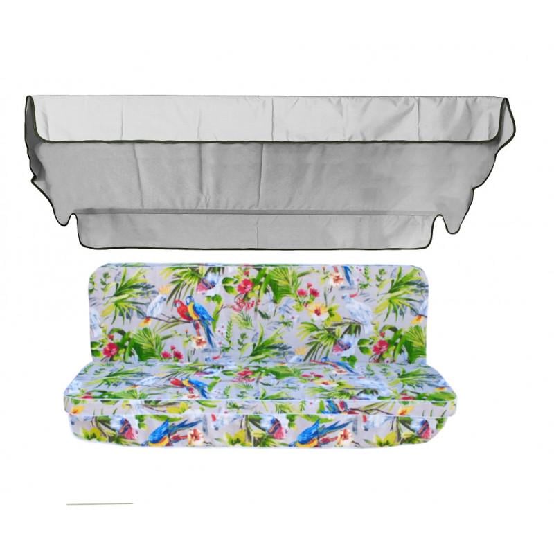 Комплект подушек для качели eGarden Loros Rojo 170x110x6 тент 120x200 Серый Комплект подушек для качели eGarden Loros Rojo 170x110x6 тент 120x200 Серый