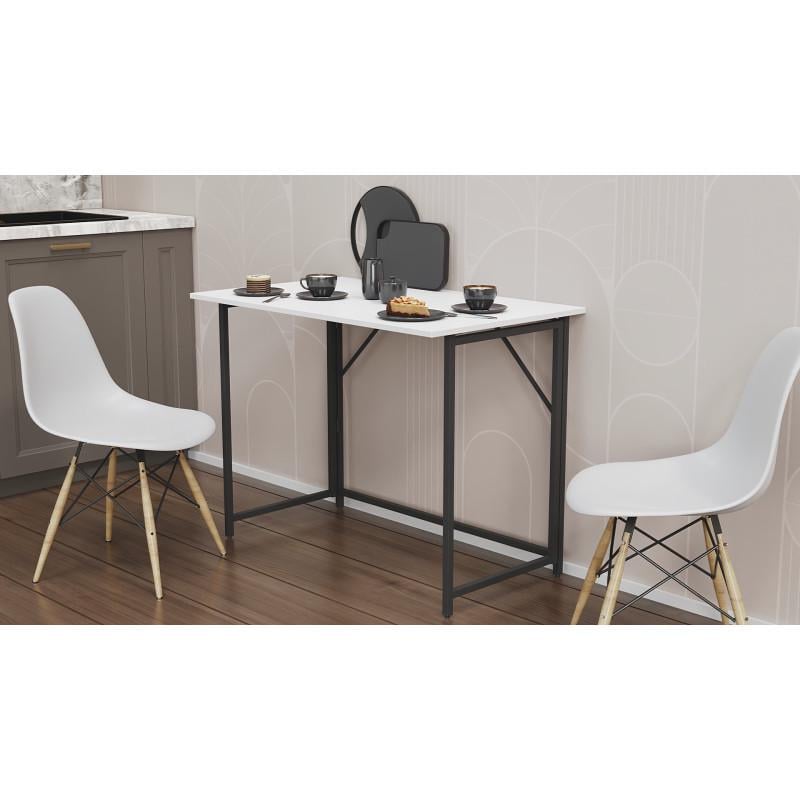 Стіл розкладний Ferrum-decor Moris метал/ДСП Чорний/Білий (FRD-104669) - фото 6 Стіл розкладний Ferrum-decor Moris метал/ДСП Чорний/Білий (FRD-104669) - фото 6