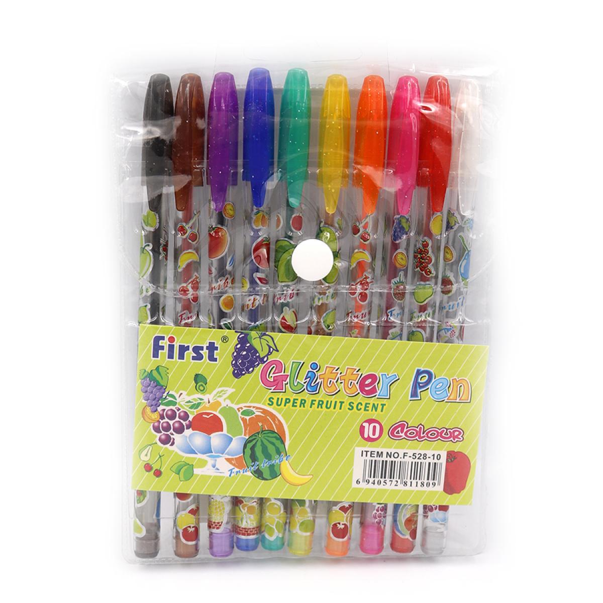 Набір ручок гелевих Glitter pens PVC 10 шт. (MTT-184301)