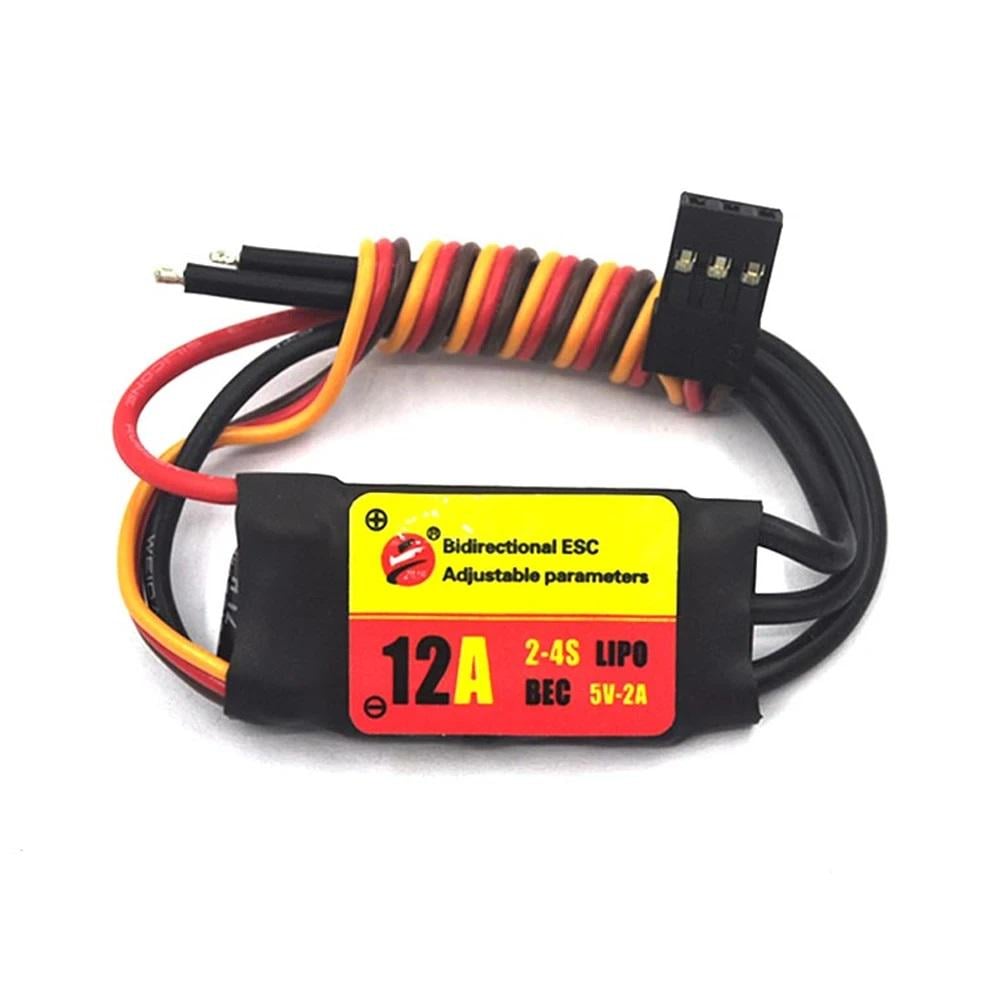 Регулятор двигателя ESC 12A ZMR Bidirectional 2–4S BEC 5V2A с реверсом для водных и наземных дронов (00-00028124)