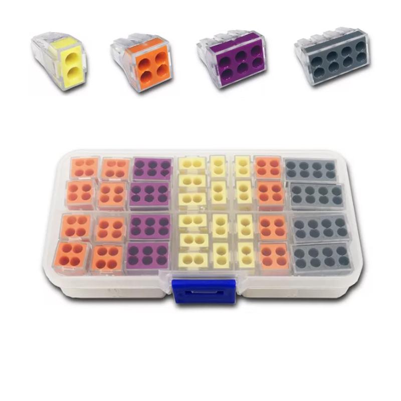 Набор клемм Tactix 4 вида 0,5-2,5 мм2 24А соединительная одинарная 34 шт. (PCS-34box)