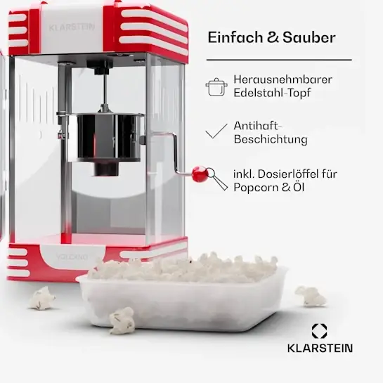 Машина для попкорна KLARSTEIN Volcano 300 Вт (10045352) - фото 2