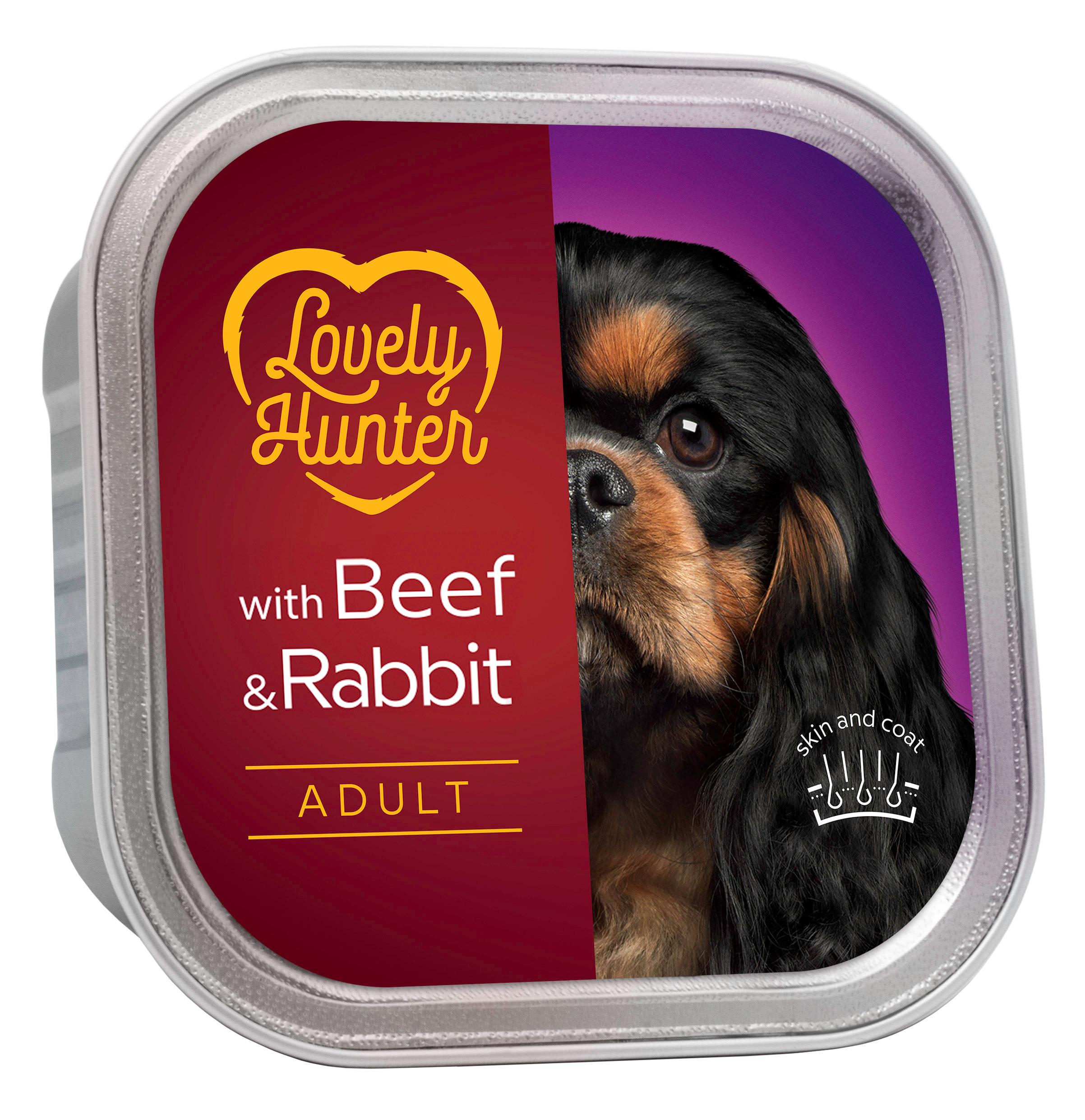 Корм вологий для собак Lovely Hunter Beef and Rabbit 150 г
