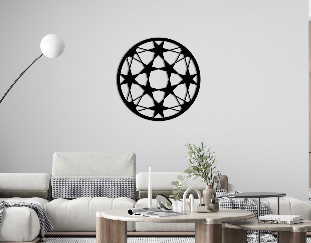 Декоративное панно на стену Upwood Decor Circle-056 11 70х70 см Black (1579650363)