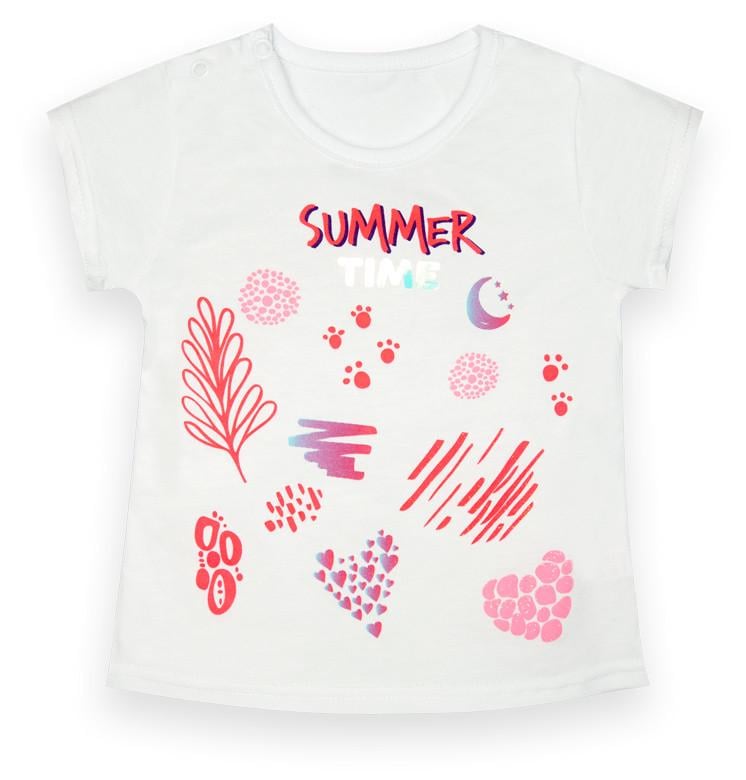 Футболка дитяча бавовняна для дівчинки Gabbi FT-22-4 Kite 74 см Білий (13131)