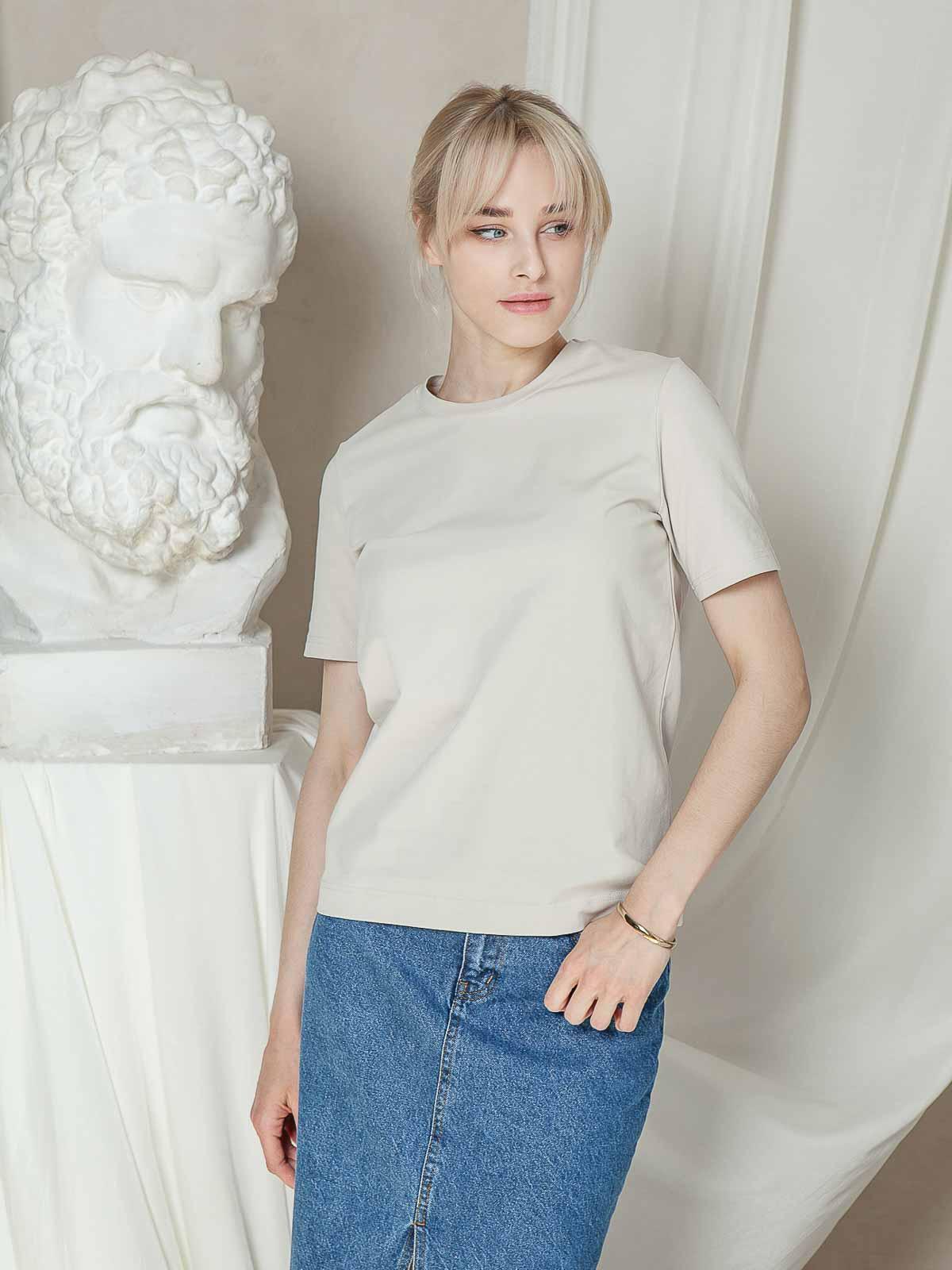 Футболка жіноча базова FROMUS L Айворі (2584-57)