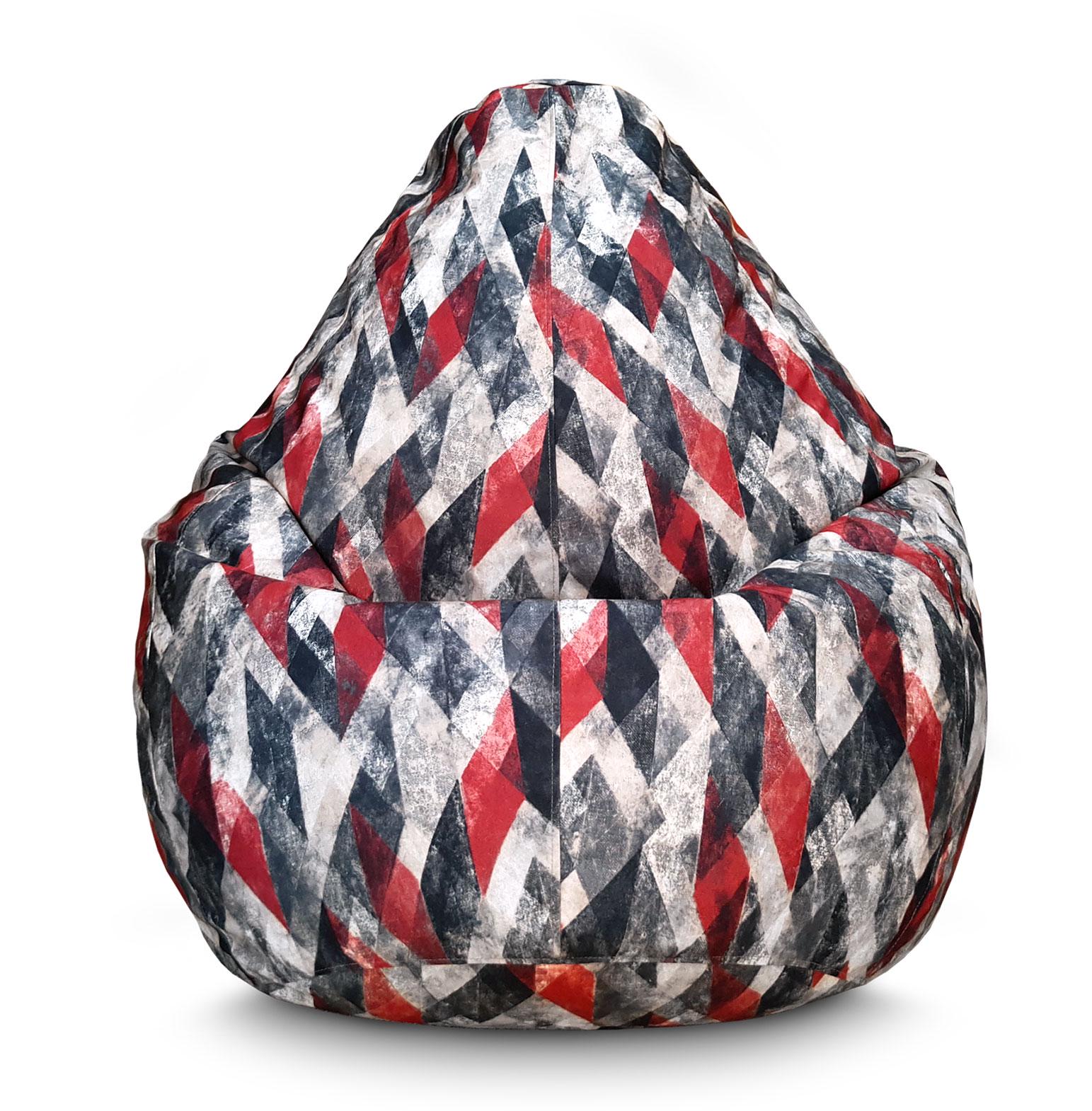Кресло мешок iPuff Смэш Red Флок XL 80x110 см Кресло мешок iPuff Смэш Red Флок XL 80x110 см