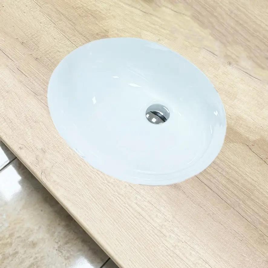 Раковина врезная VBI Monza овальная 380x470 мм Белый (RM-VBI-018003) - фото 2