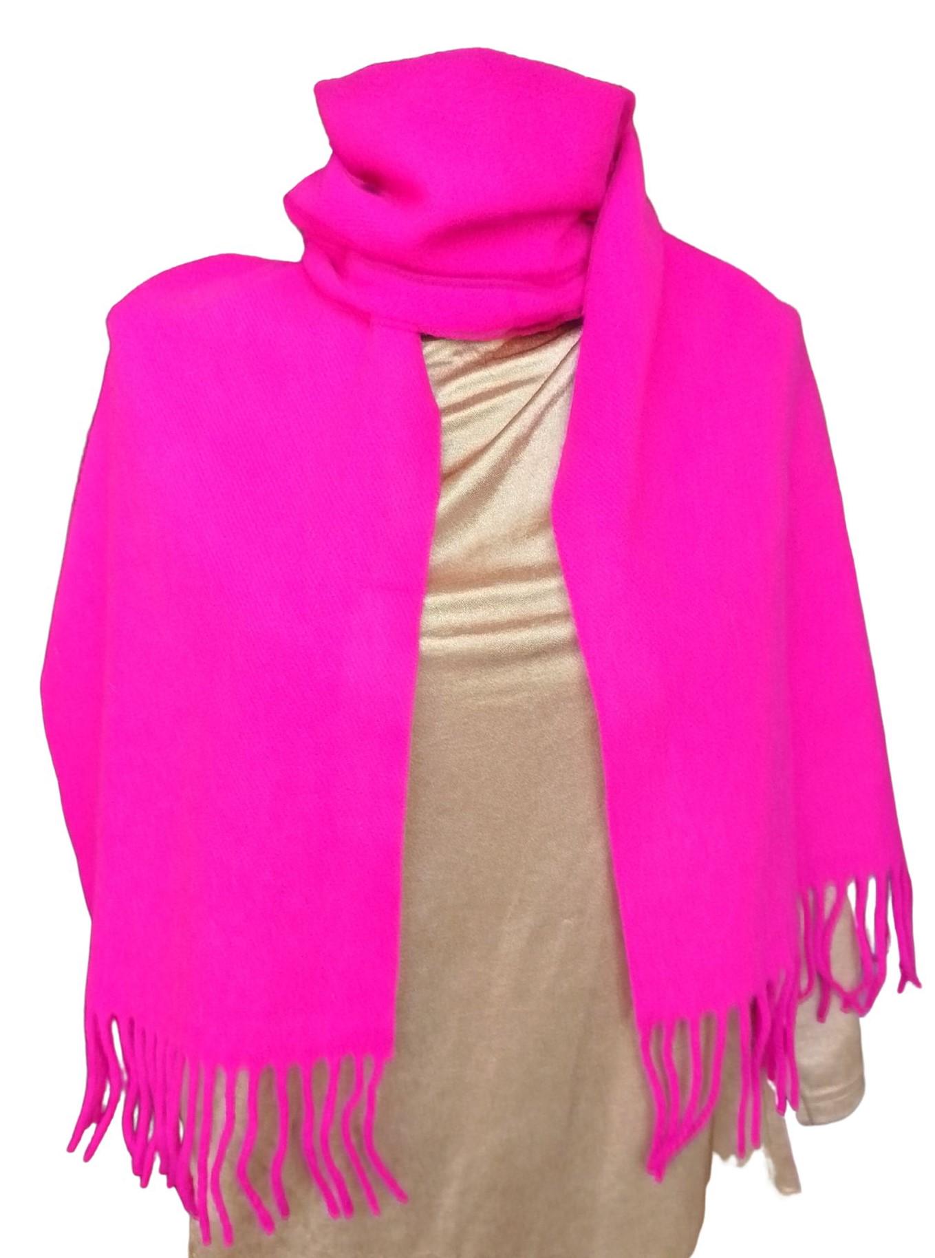 Шарф шерстяной Jago 160х37 см Фуксия - фото 5