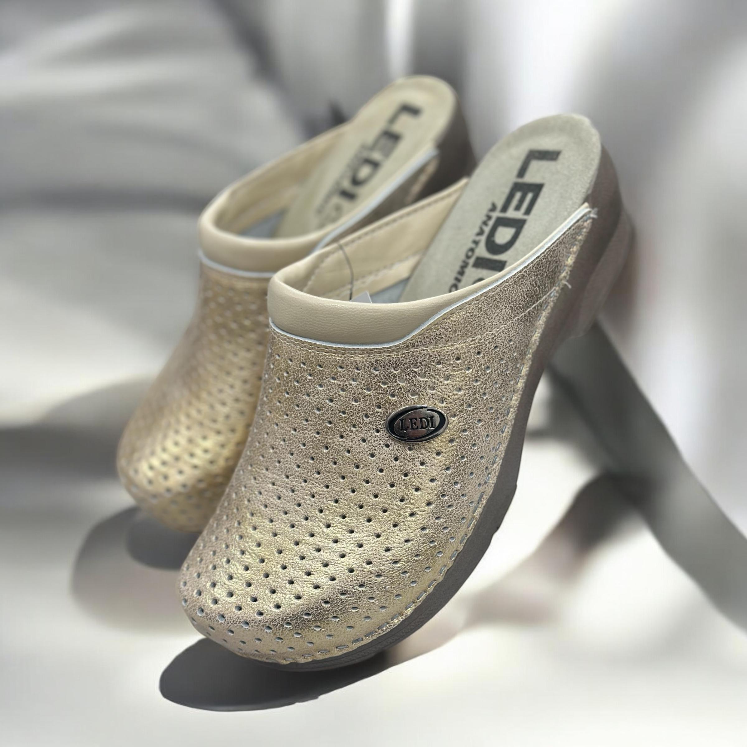 Сабо жіночі Ledi Anatomic шкіряні р. 37 Золотистий (500/S2) - фото 4 Сабо жіночі Ledi Anatomic шкіряні р. 37 Золотистий (500/S2) - фото 4