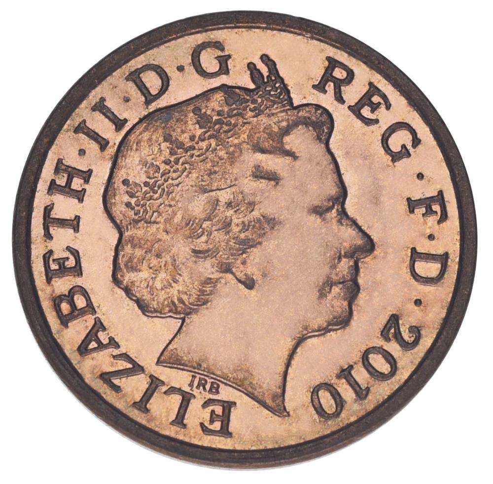 Коллекционная монета Великобритания 1 пенни 2010 F-VF (М19422)