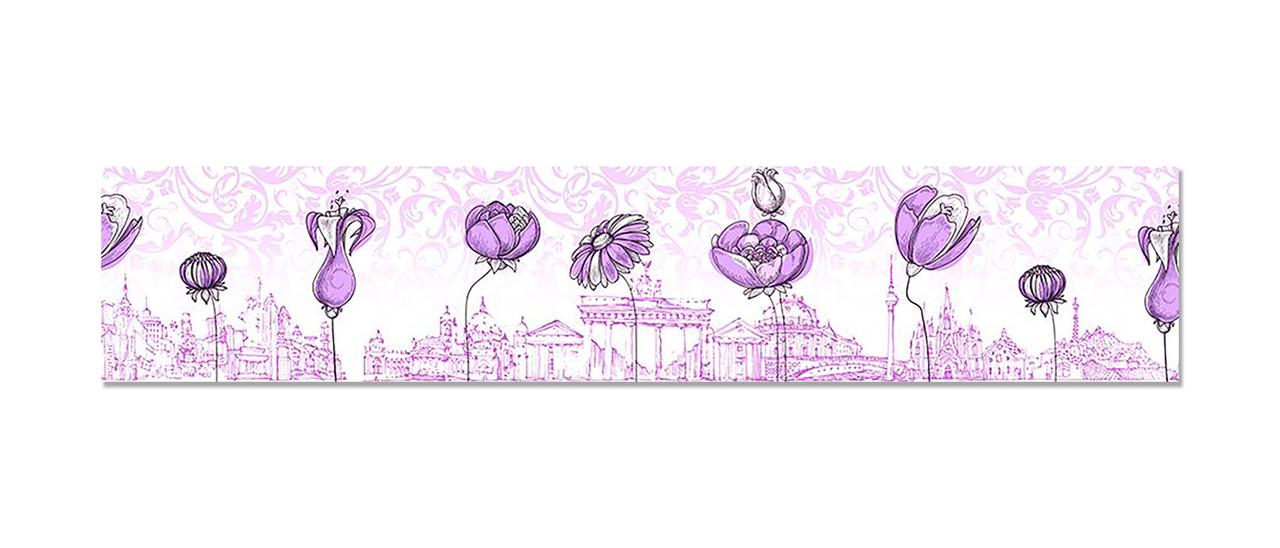 Наклейка виниловая на кухню Zatarga Нарисованные Цветы 600х3000 мм (1262637318)