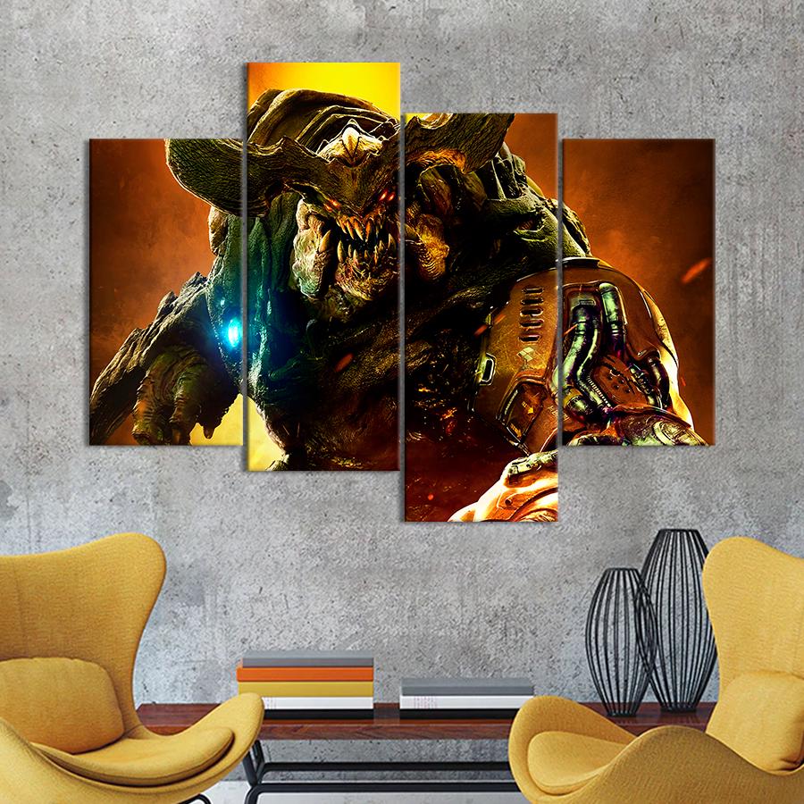 Настенний декор Культовый монстр Кибердемон игра Doom 149x106 см (A163-4)