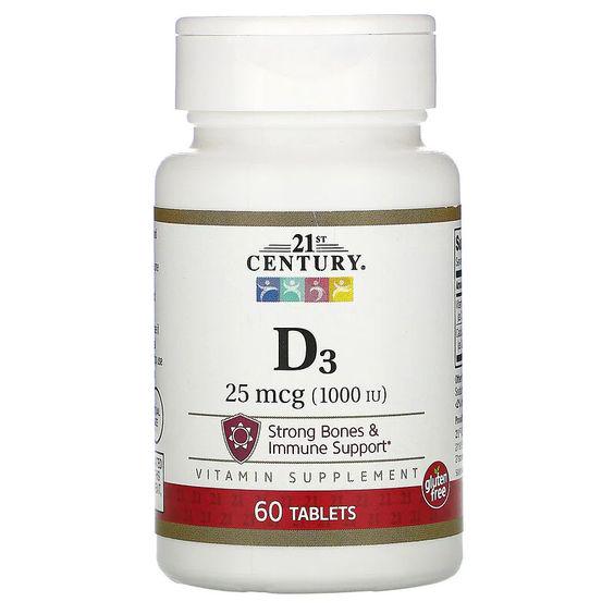 Витамин 21st Century Vitamin D3 1000 IU 60 таблеток