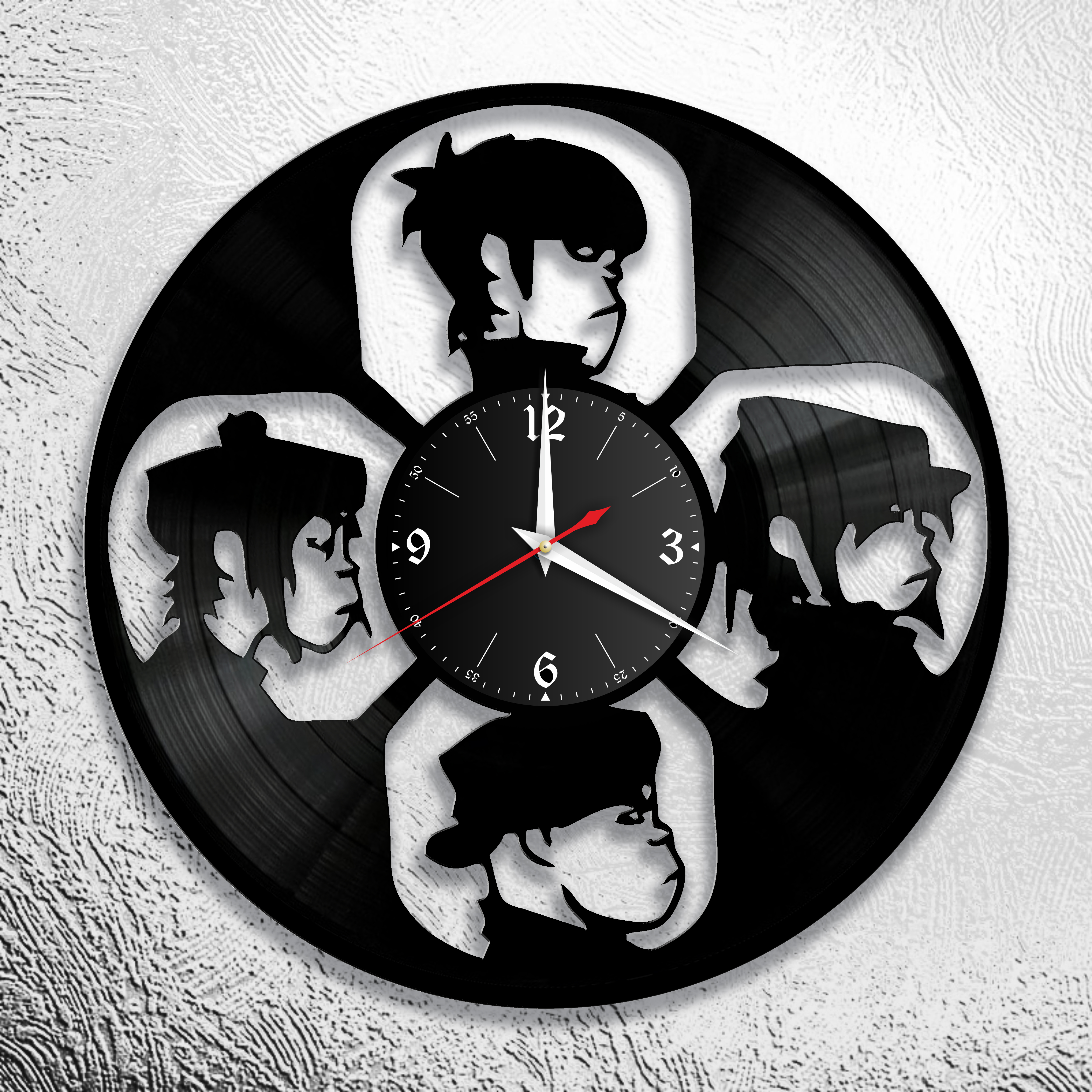 Часы настенные Gorillaz 0833 из виниловой пластинки