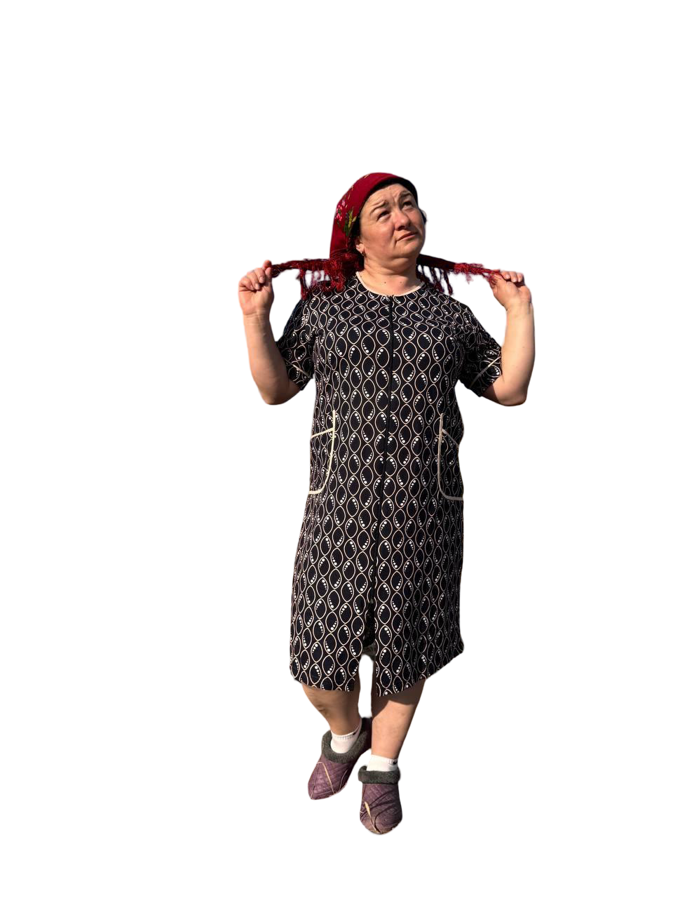 Халат женский летний домашний 3XL Черный (П4К-al-batal-25-002-04)