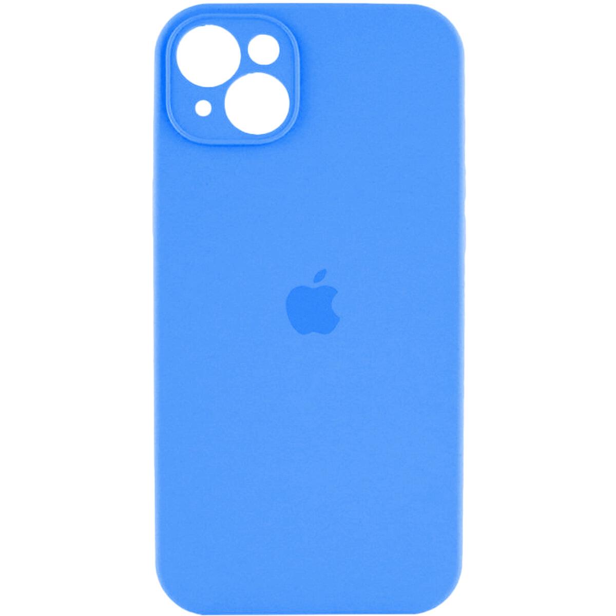 Противоударный чехол для Apple iPhone 14 Silicone Full Case AA Camera Protect / Surf Blue