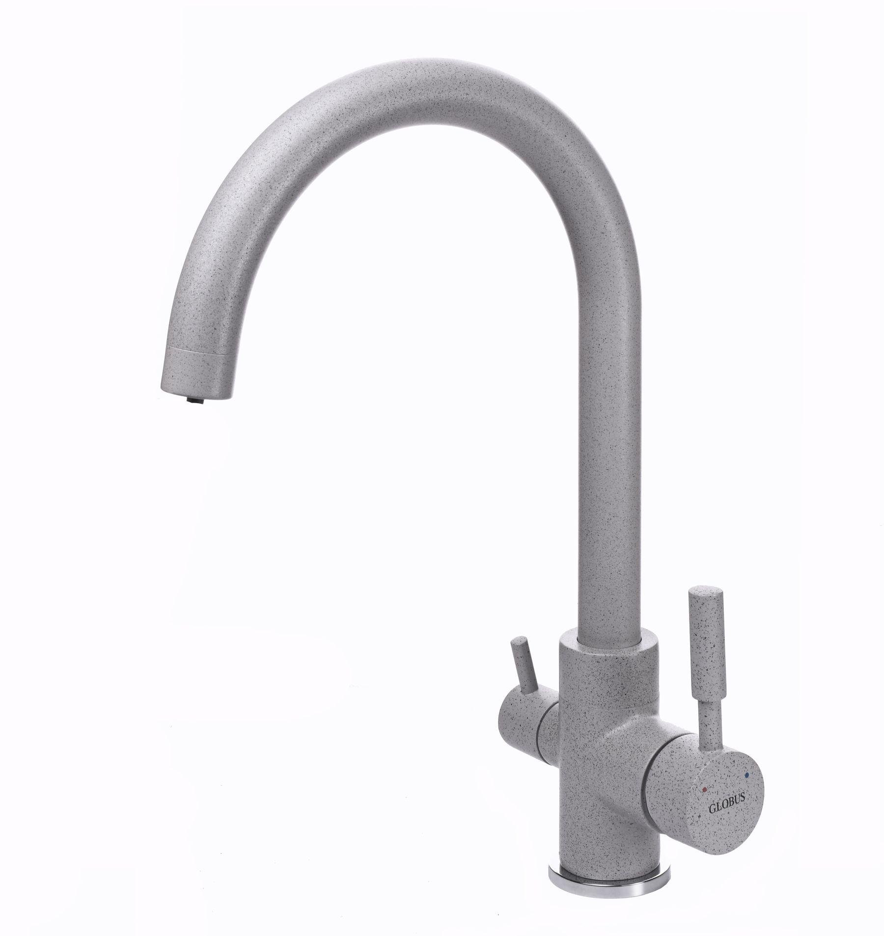 Смеситель для кухни Globus Lux GLLR-0333-2-ARENA 000019230 на две воды Серый (108500)