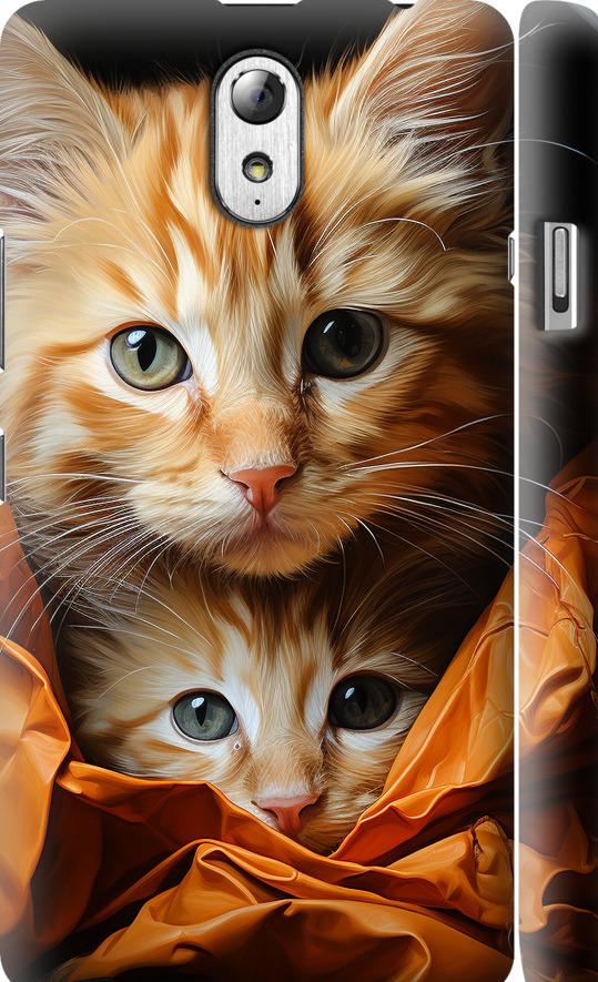 Чехол на Lenovo Vibe P1m Котики 2 (5664m-154-42517)