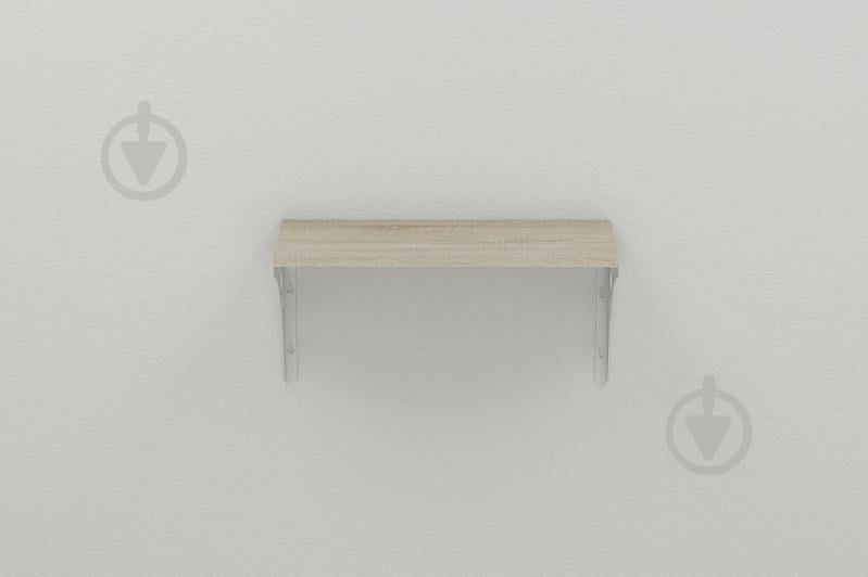 Полка настенная Ferrum-decor Ханди 2 240x700x240 металл Белый ДСП Сонома 16 мм (XND0053)