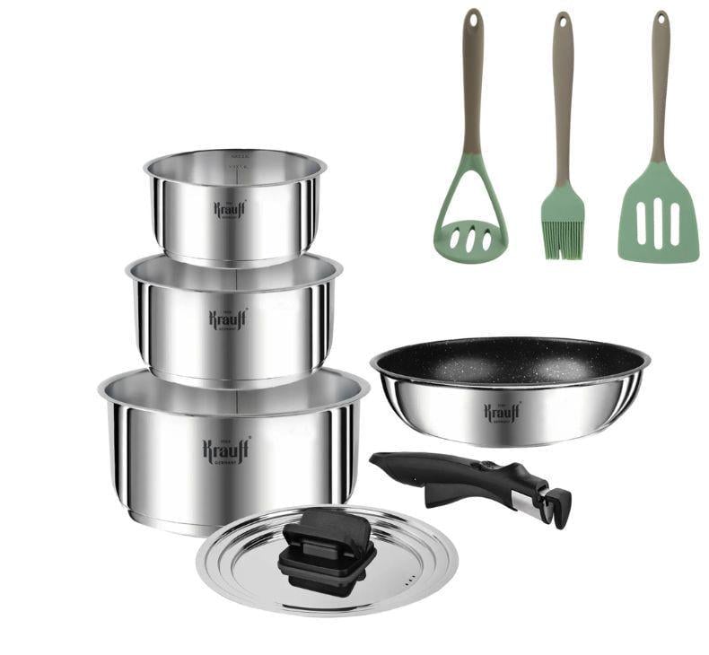 Набор кастрюль Krauff Genius Chef с кухонными принадлежностями 9 пр. (26216360)