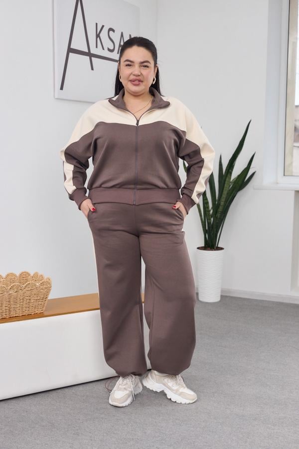 Спортивний костюм жіночий Aksan 2XL Світло-коричневий (.2876_light-brown_50)
