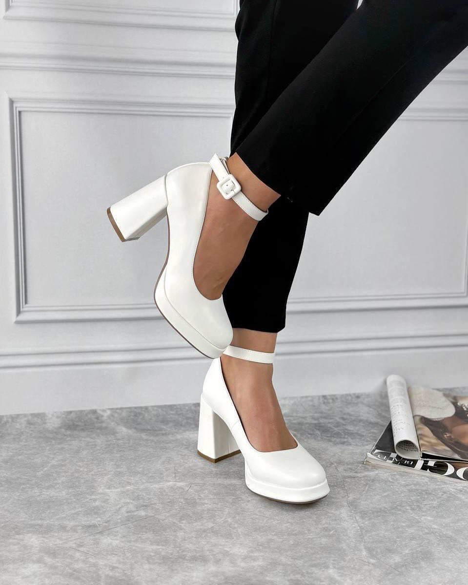 Туфлі жіночі Loretta на каблуку р. 40 26 см Білий (10093-40) - фото 4 Туфлі жіночі Loretta на каблуку р. 40 26 см Білий (10093-40) - фото 4