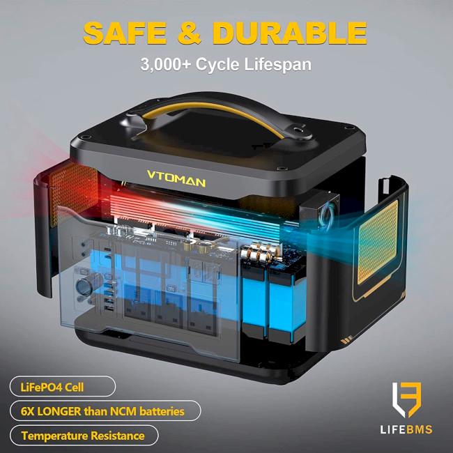 Зарядная станция VTOMAN Jump 1500X 828 Вт/ч 1500 Вт LiFePO4 (9298433f) - фото 9